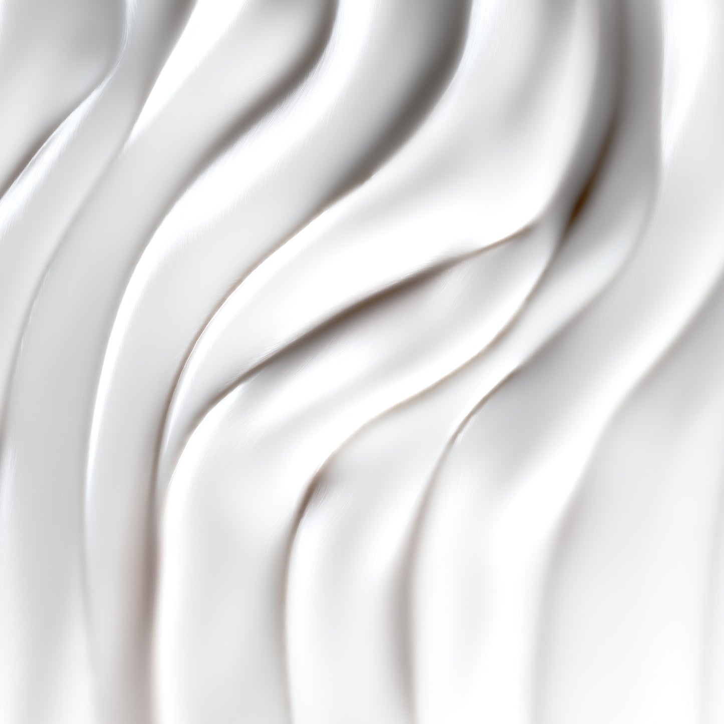 Smooth white creamy hair care product texture with wavy patterns