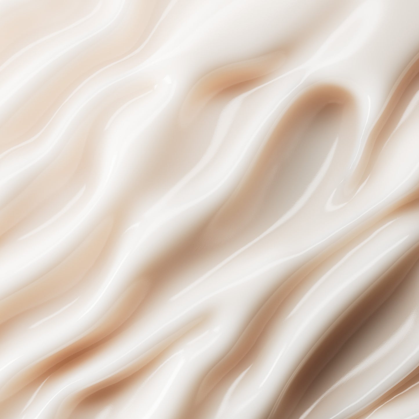 Close-up of creamy hair care product texture with smooth, wavy, nourishing appearance