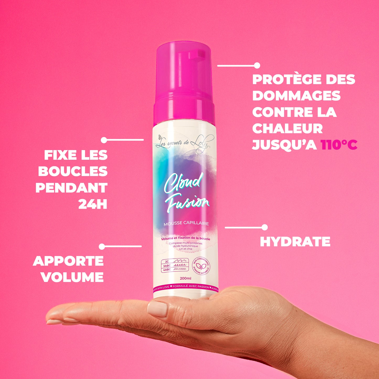 Cloud Fusion - mousse capillaire volume & fixation