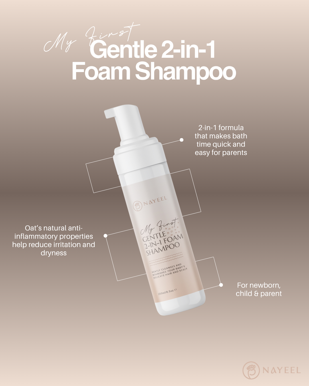 My First Gentle 2-in-1 Foam Shampoo Nayeel