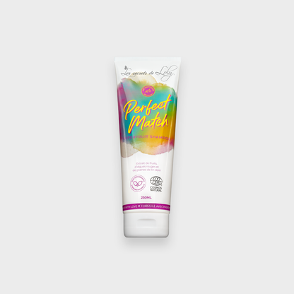 Perfect Match Superfruit Shampoo tube with colorful label for natural hair care, 250ml